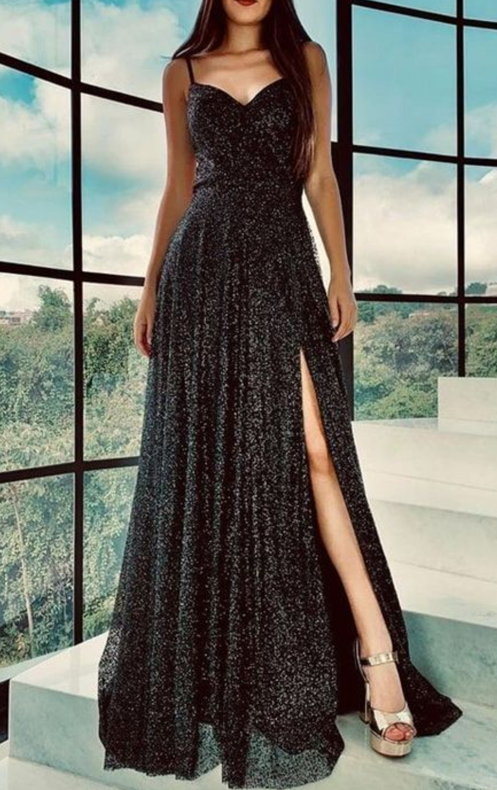 Sequined Evening Gown | Liylah | Modest Gown Rental